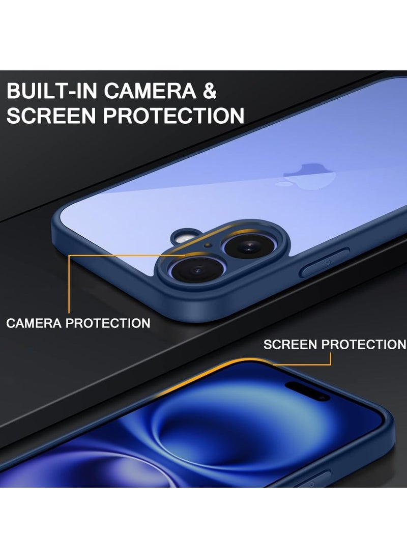 Generic - Bumper Protective Case for Iphone 16 Silicone TPU Bumper Ultra Durable Ultra-Safe Camera Optimum Solution (Blue) - Image 1