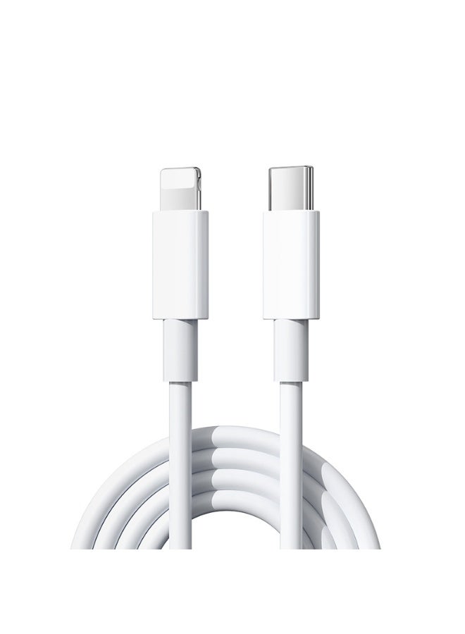 كابل USB-C إلى Lightning أبيض بطول 1 متر، شحن سريع لأجهزة أبل - Image 3