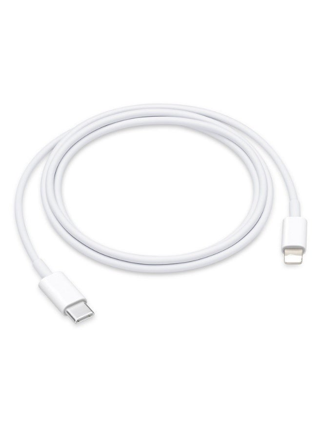 كابل USB-C إلى Lightning أبيض بطول 1 متر، شحن سريع لأجهزة أبل - Image 1