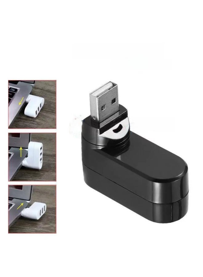 3-port 2.0hub Rotating 180-degree Slitting Line High-speed Download Mobile Hard Disk-Number Of Interfaces:Rotating White Bare Metal Bag Packaging  - Image 4