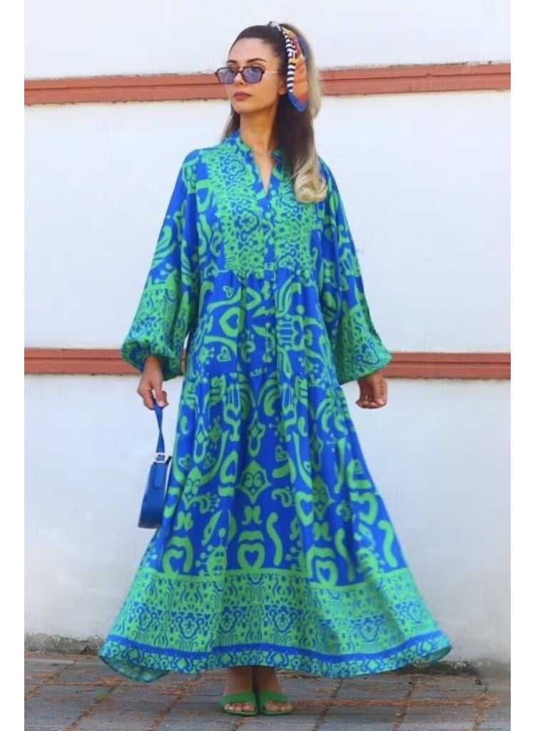 Ritnice Prive Women's Pera Green Blue Katleya Dress - Image 2