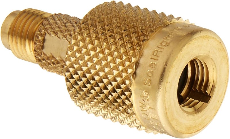 Yellow Jacket 19109 Quick SealRight Coupler, Male x 1/4" Female - Brass Quick Coupler for Refrigeration - Image 1