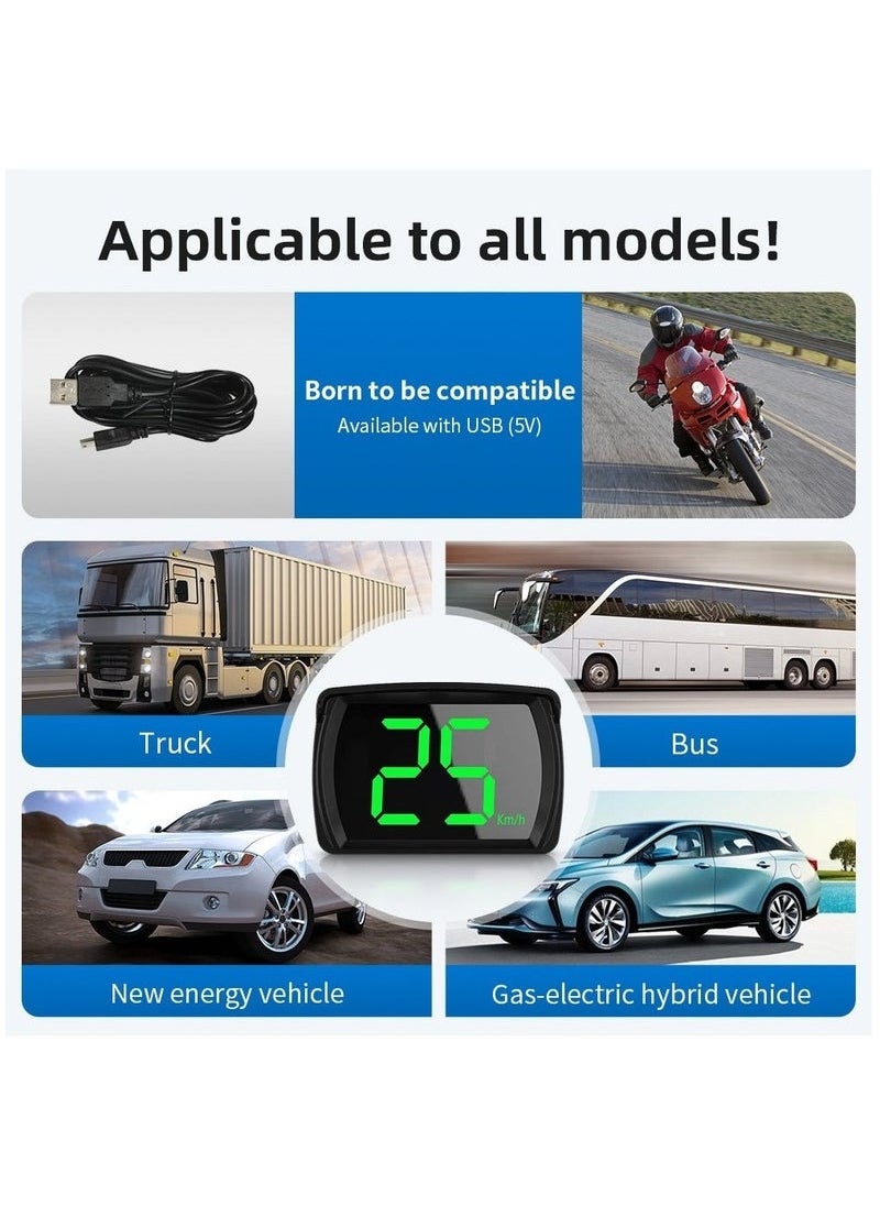 HUD - Car HUD Head-Up Display Beidou GPS Universal Satellite Speedometer High-Definition Car Locator Suitable for All Models - Image 1
