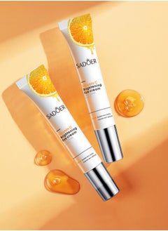 SADOER Vitamin C Brightening Eye Cream, Anti-Aging Moisturizing Smoothing Lightweight Face Cream, Reduce Dark Circles, Diminish Under Eye Bags 20g  - Image 2