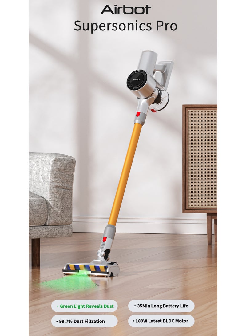 Airbot Portable 2 in 1 Cordless Vacuum Cleaner with Laser Dust Detection 25000Pa Suction 1L Dust Capacity Five-Layer HEPA Filtration Carpet and Hard Floor Handheld Wireless Vacuum Cleaner 35min - Image 2