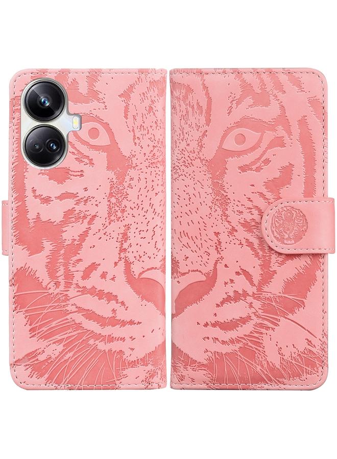S-TOP Case For Realme 10 Pro+ Tiger Embossing Pattern Leather Phone Case - Image 1
