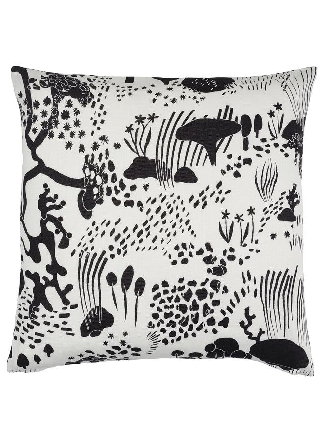 erorex Cushion cover, white/black, 50x50 cm - Image 1