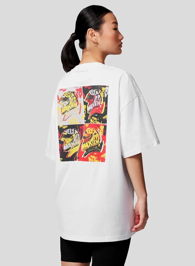 Red Bull Racing Max Verstappen Pop Art Oversized T-Shirt - Image 4