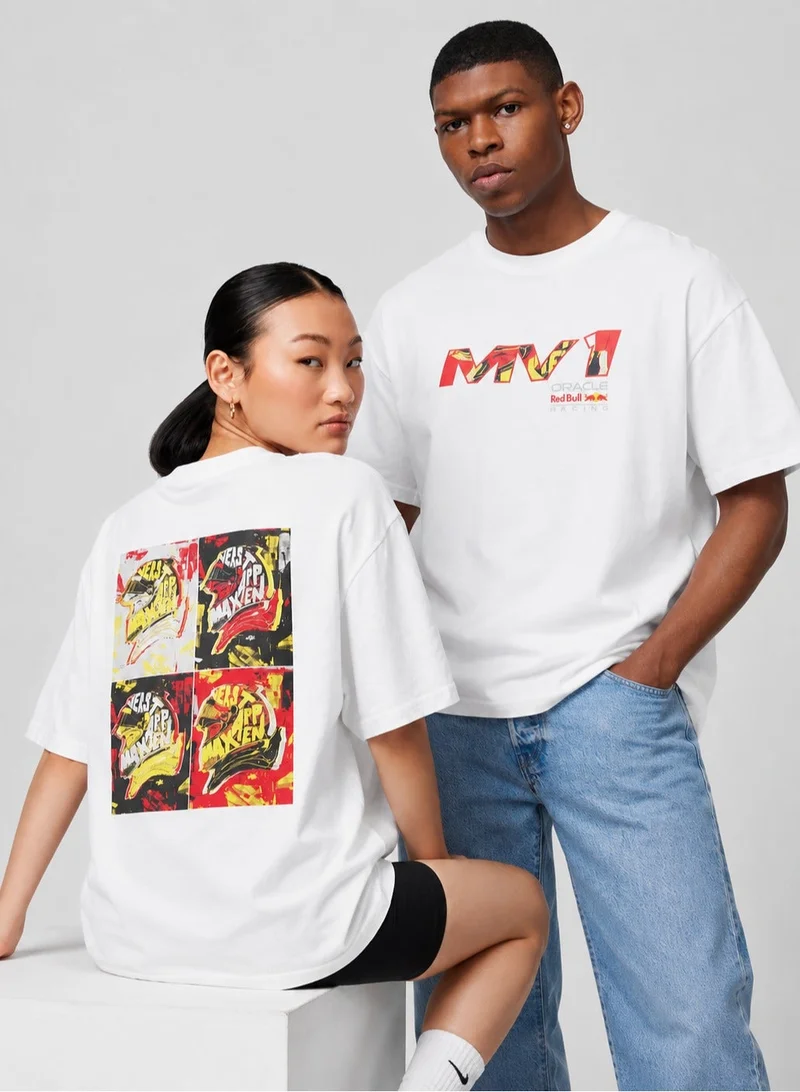 ريد بل Red Bull Racing Max Verstappen Pop Art Oversized T-Shirt