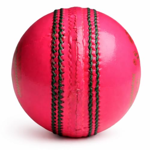 KHELSPACE KS-20 Pink Leather Cricket Ball - Hand-Stitched for Match Play and Training, Premium Durability - Image 4