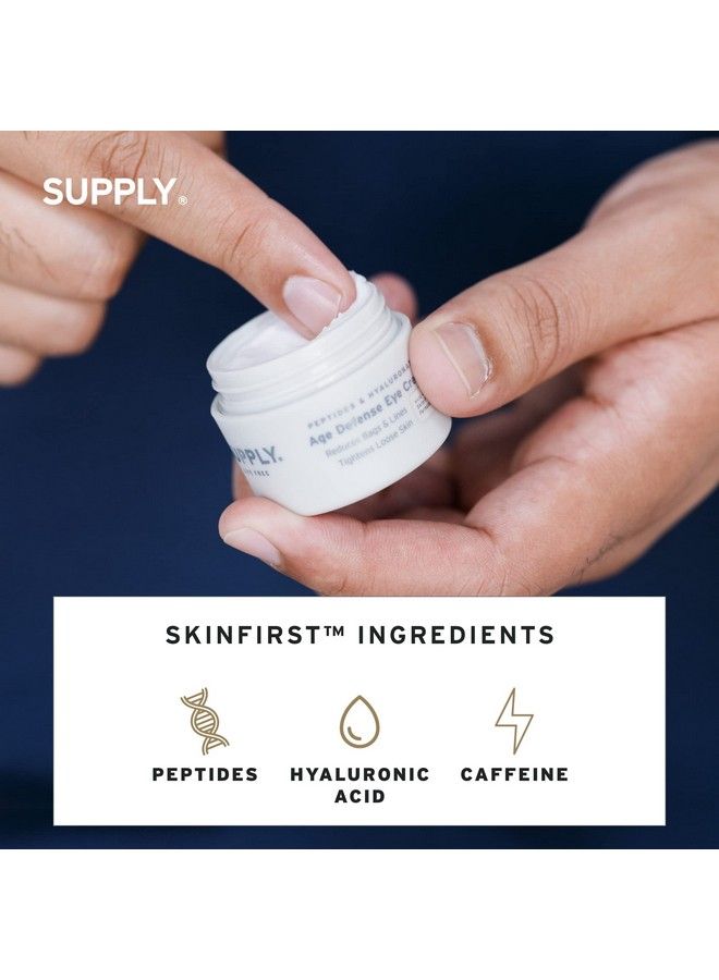 SUPPLY Age Defense Eye Cream Powerful Antiaging Eye Cream For Men Reduces Bags Puffiness And Dark Circles Natural Paraben Free Eye Moisturizer Peptides Hyaluronic Acid Caffeine Eye Cream - Image 4