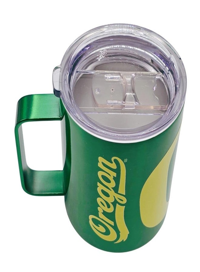 Logo Brands NCAA Hype Double Wall Vacuum Insulated 15oz Stainless Steel Mug (Oregon Ducks) - Image 4