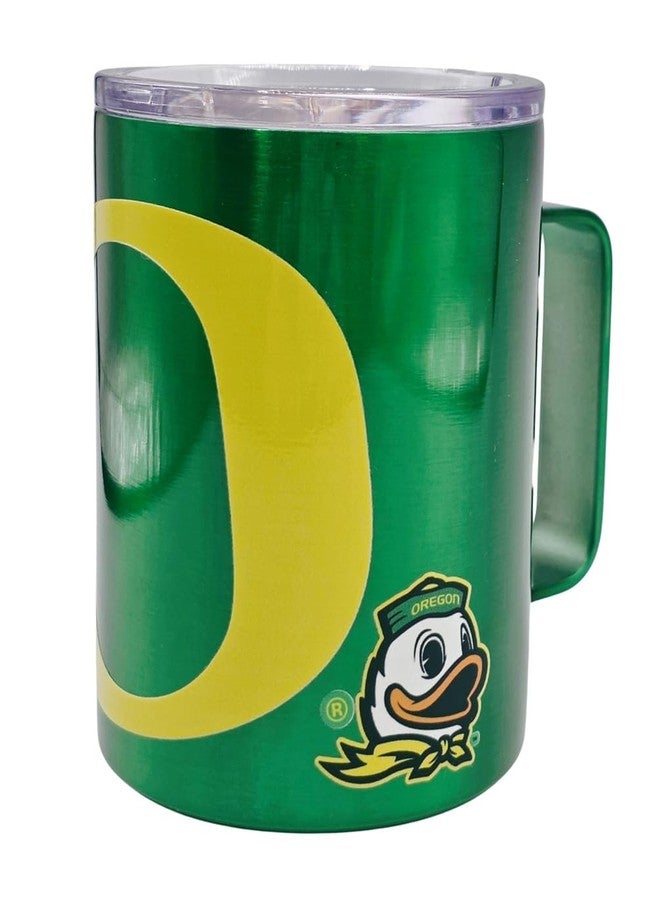 Logo Brands NCAA Hype Double Wall Vacuum Insulated 15oz Stainless Steel Mug (Oregon Ducks) - Image 3