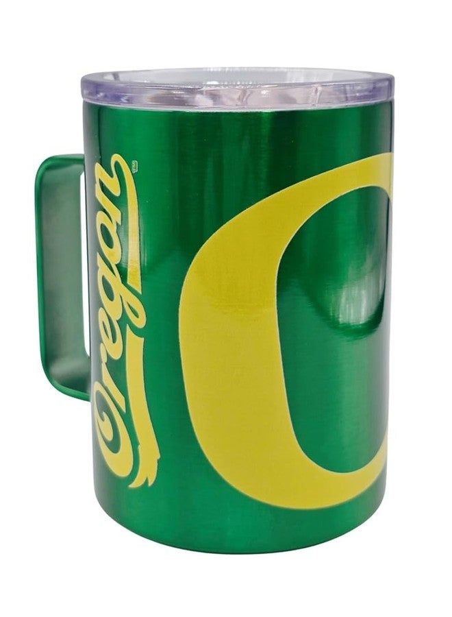 Logo Brands NCAA Hype Double Wall Vacuum Insulated 15oz Stainless Steel Mug (Oregon Ducks) - Image 1