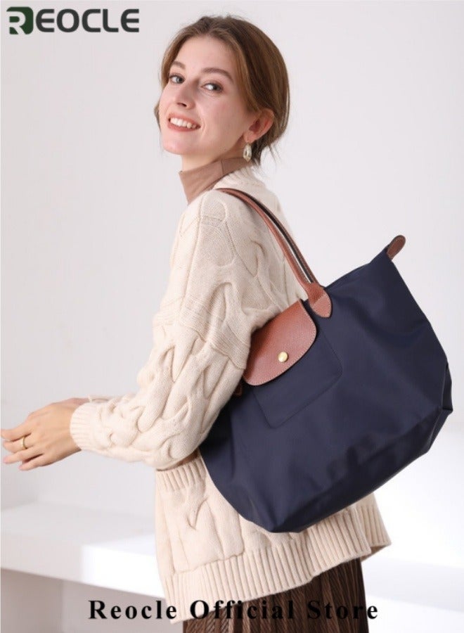 Women's Shoulder Tote Bag with Top Handle – Lightweight Foldable Nylon Hobo Handbag for Weekend Travel and Daily Use - Image 4
