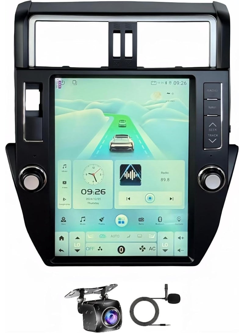 SHEZA STAR Android Car Stereo for Toyota Prado 2010-2013 2GB RAM 32GB ROM Support Carplay, M-Link Wi-Fi BT, Radio GPS, 12.1 Inch IPS Touch Screen with AHD Camera Included - Image 1
