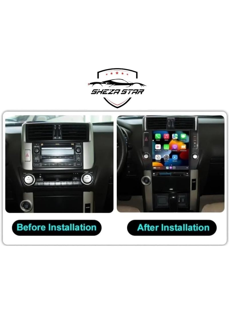 SHEZA STAR Android Car Stereo for Toyota Prado 2010-2013 2GB RAM 32GB ROM Support Carplay, M-Link Wi-Fi BT, Radio GPS, 12.1 Inch IPS Touch Screen with AHD Camera Included - Image 2