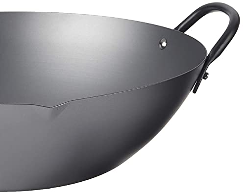 Yoshikawa 89914-7 Steel Canton Wok, 13", Black - Image 3