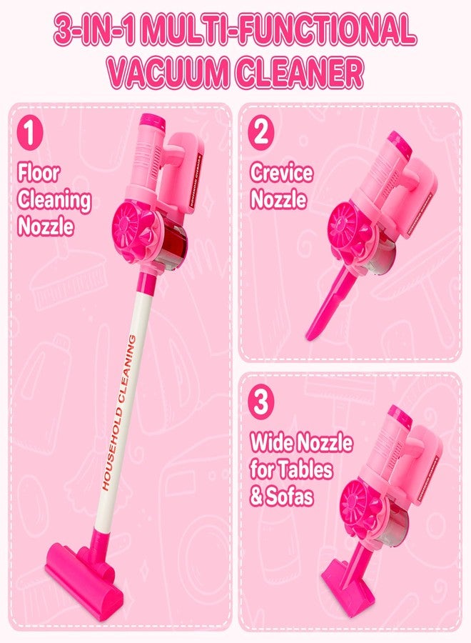 deAO Kids Cleaning Toy Set Toddler Broom and Cleaning Set 16 Pcs Kids' Toy Vacuum Cleaner Pretend Play Children House Cleaning Toys Birthday Gift for Girls and Boys - Image 3