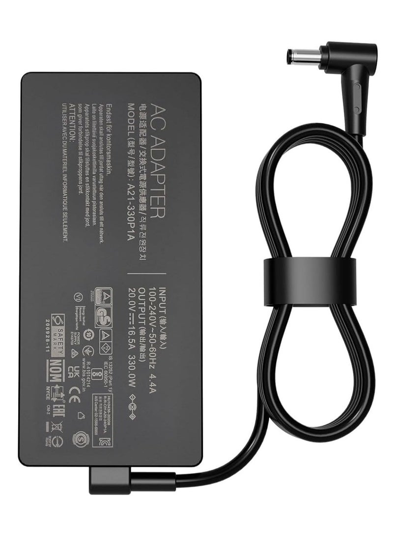 JSBazar 330W 20V 16.5A A21-330P1A, A22-330P1A, ADP-330AB D Laptop Charger AC Adapter Compatible for Asus Rog Strix Scar 16 17 17SE 18 G18 Zephyrus-Duo-16 G733PZ G733PY G733P G733 G733CX - Image 1