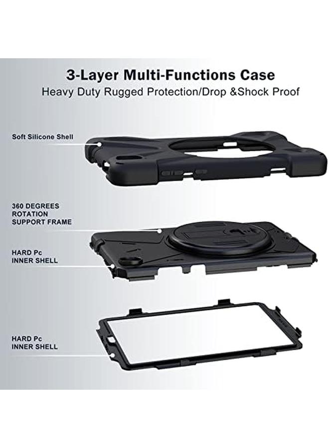 Procases For Lenovo Tab M10 Fhd Plus Case 10.3 Inch 2020 2Nd Gen Rugged Heavy Duty Shockproof Rotating Kickstand Protective Cover For Lenovo Tab M10 Plus Tb X606F Tb X606X 10.3 Inch Fhd Tablet 2020 Black - Image 4
