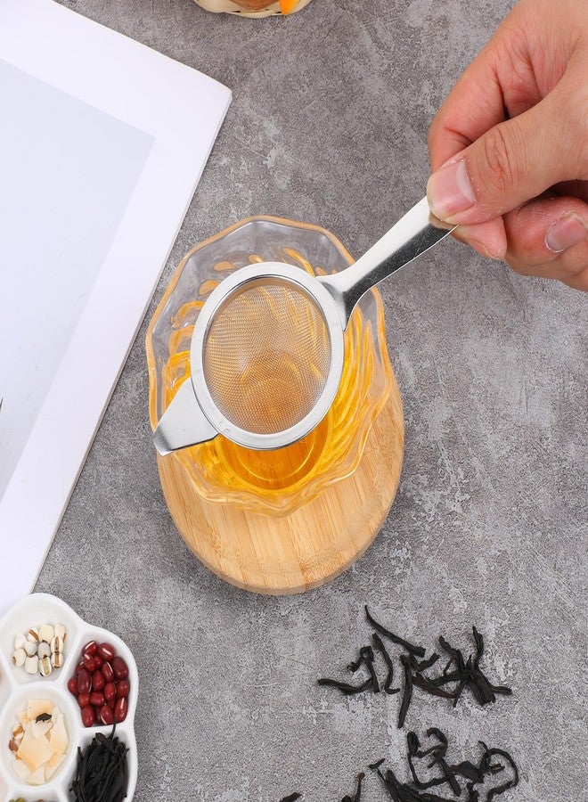 Alrhso 2.2" Matcha Sifter Mini Fine Mesh Strainers Small Tea Strainers Matcha Filter with Handle Metal Sieve Stainless Steel for Cocktail Loose Tea Coffee, Silver - Image 3