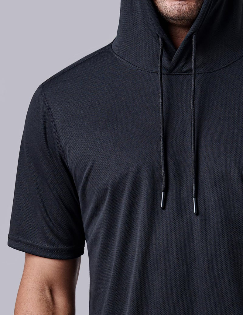 Liberty Pro 3 Pack: Men's Lightweight Short Sleeve Workout Hoodies, Athletic Dry Fit Hooded T Shirts for Gym Running (Set 1, Large) - Image 5