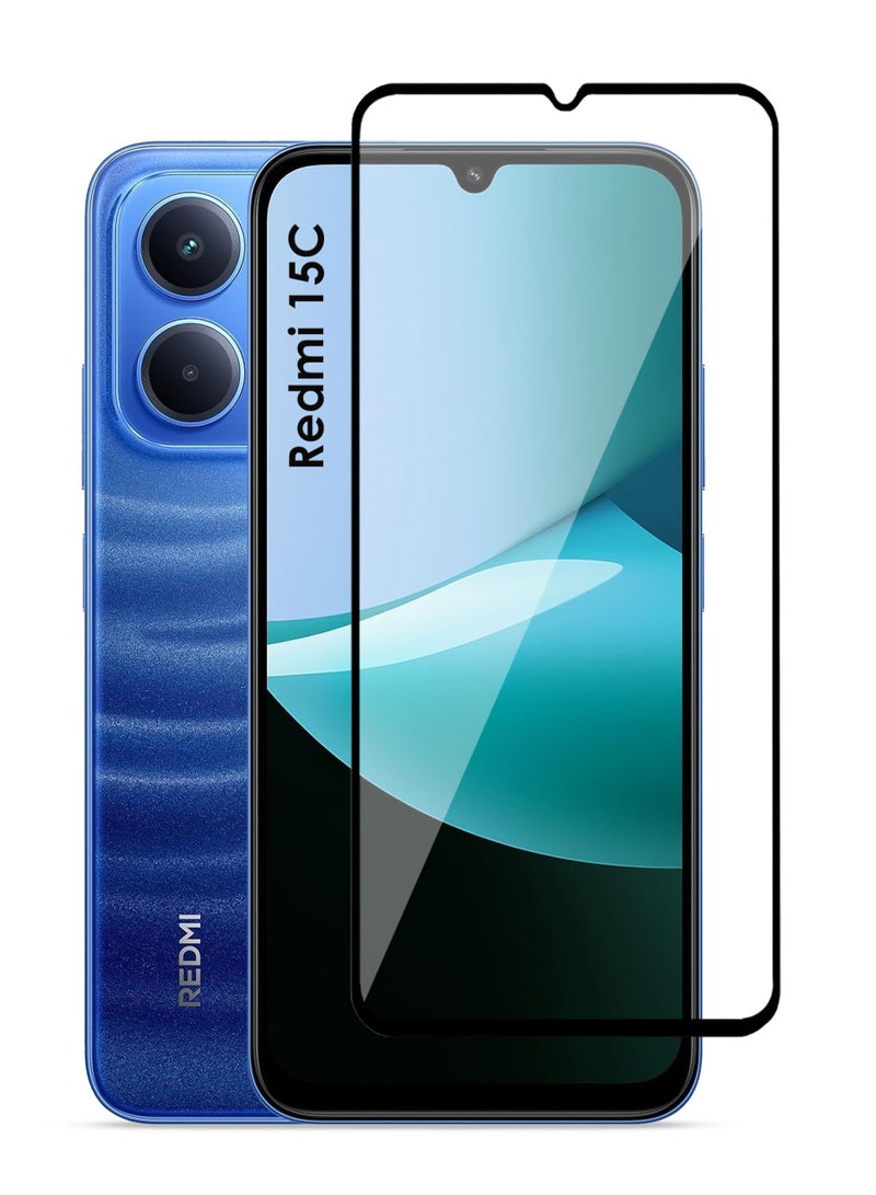 Xiaomi Redmi 15C Screen Protector - Premium Full Screen Tempered Glass For Xiaomi Redmi 15C, High Transparency, Delicate Touch, Anti-Explosion, Smooth Arc Edges, Easy Installation - Image 1