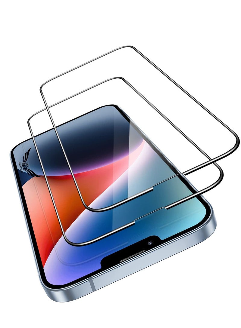 BORTONY Pack of 2 iPhone 14 Plus/13 Pro Max Privacy Full Coverage Screen Protector Anti-Spy Tempered Glass Film Edge to Edge Protection Case Friendly for Apple iPhone 14 Plus/13 Pro Max 6.7-Inch - Image 1