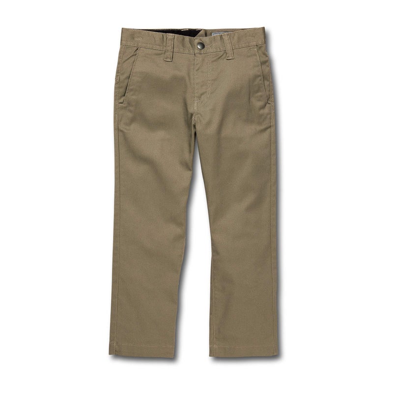 Volcom Boys Frickin Modern Stretch Chino Pant Big Boys Little Boys Sizes 28 Khaki