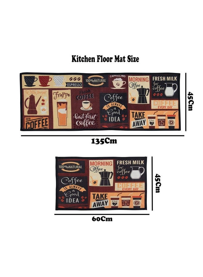 AAZEEM حصيرة وممر مطبخ AAZEEM مع قاعدة مضادة للانزلاق، مجموعة من 2 (40 × 120 و 40 × 60 سم، مطاط، أحمر) - Image 4