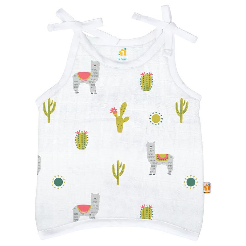 1ST STEP Knot Type 100% Organic Muslin Jhabla (New Born) - Image 2