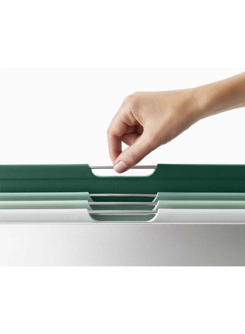 Joseph Joseph Editions Folio Large Set Of 4 Piece Colour Coded Cutting Boards Chopping Boards With Storage Case Sage Green - Image 4