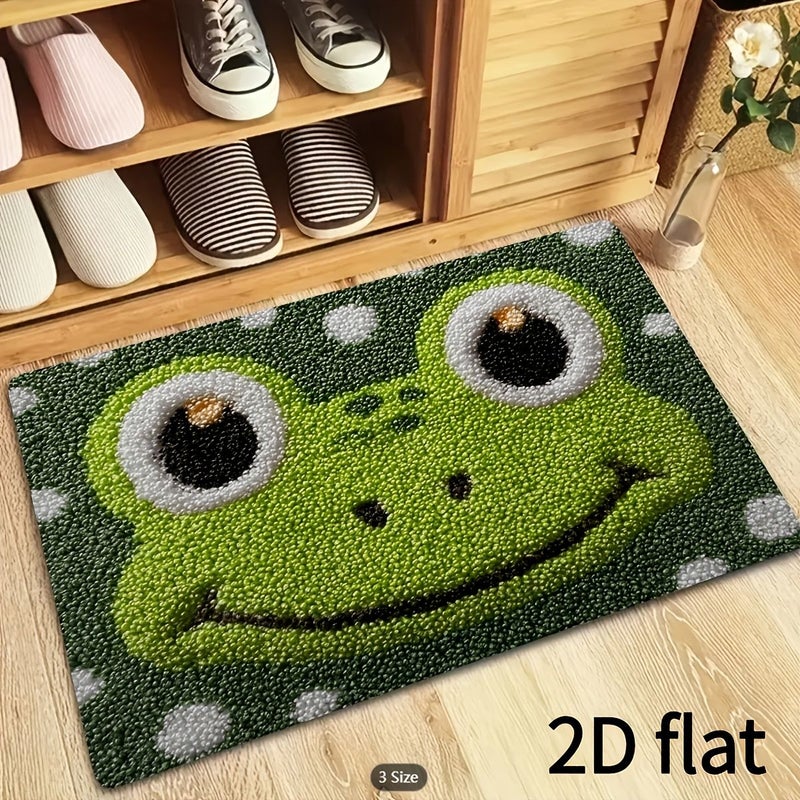 50x80cm Cute Smiling Frog Soft Washable Entrance Mat Non Slip Backing For Entryway Porch Bathroom Home Decor - Image 2
