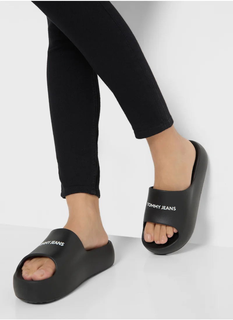تومي جينز Logo Detail One Strap Flip Flop