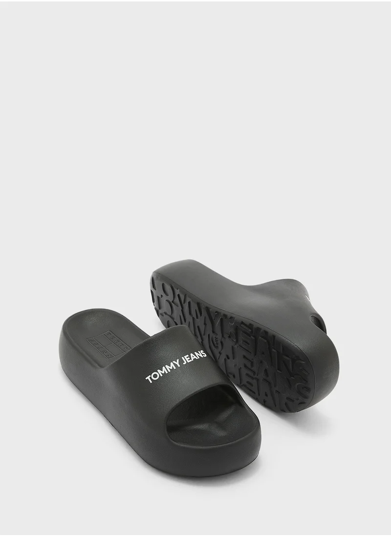 تومي جينز Logo Detail One Strap Flip Flop