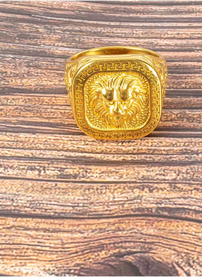 Lion Head Golden Stainless Steel Ring For Him Size 11 - pzsku/Z71AD7FD8CB2E37ECA88FZ/45/_/1737287673/1faff9b4-d733-451f-bbd3-23e3b90f7a4b