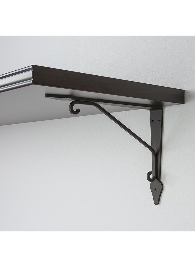 erorex Wall Shelf, Brown-Black/Anthracite, 120X30 Cm - Image 4