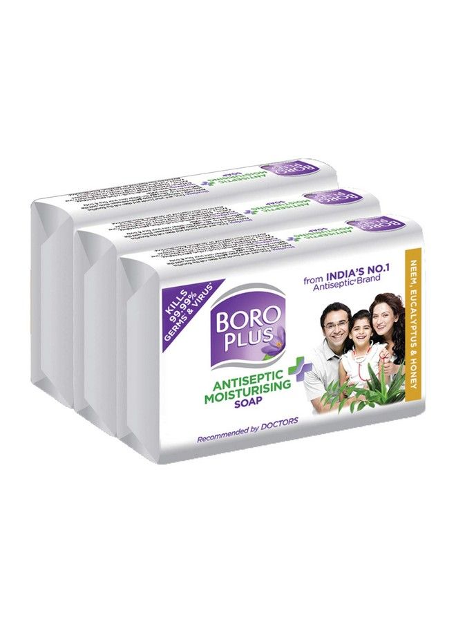 BOROPLUS Antiseptic + Moisturising Soap Neem Eucalyptus & Honey [Pack Of 3] - Image 1