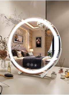 ETG 30cm Vanity Mirror with Lights, LED Makeup Mirror, Round Mirror Lighted Makeup Mirror, Smart Touch Control 3 Colors Dimmable Mirror 360°Rotation  - Image 1