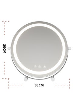 ETG 30cm Vanity Mirror with Lights, LED Makeup Mirror, Round Mirror Lighted Makeup Mirror, Smart Touch Control 3 Colors Dimmable Mirror 360°Rotation  - Image 3