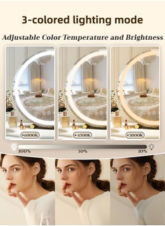 ETG 30cm Vanity Mirror with Lights, LED Makeup Mirror, Round Mirror Lighted Makeup Mirror, Smart Touch Control 3 Colors Dimmable Mirror 360°Rotation  - Image 2