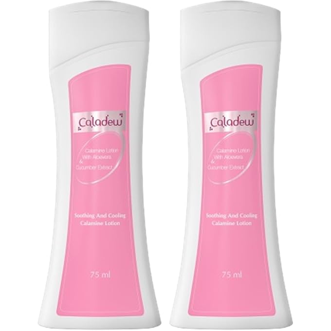 ETHIGLO Caladew Calamine Lotion with AloeVera & Cucumber Extract - 75ml : Pack of 2 - Image 1