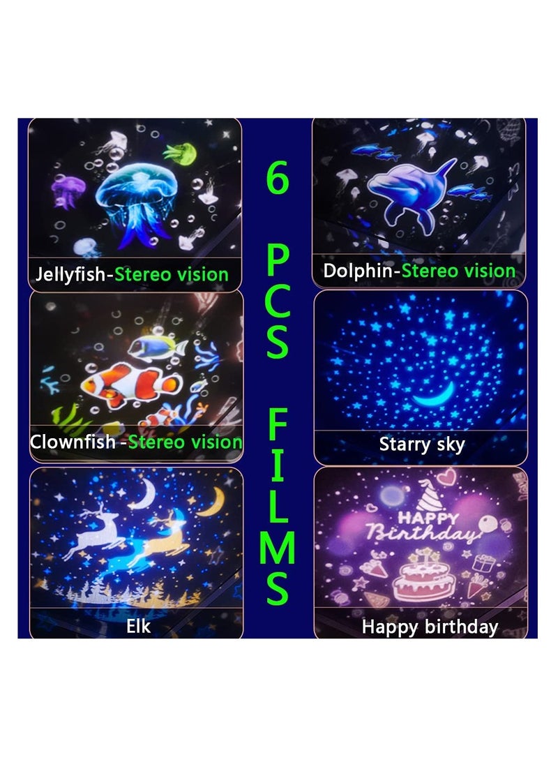 SYOSI Ocean Star Sky Night Light Projector for Kid, Kids Constellation Galaxy Projector, 360 Degree Rotating Nebula Starry Sky Night Light Projection Lamp  - Image 2