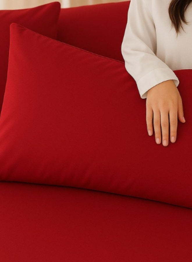 Snooze Microfiber Plain Bed Sheet Set 3 pcs (Maroon, 220 * 240 cm) - Image 4