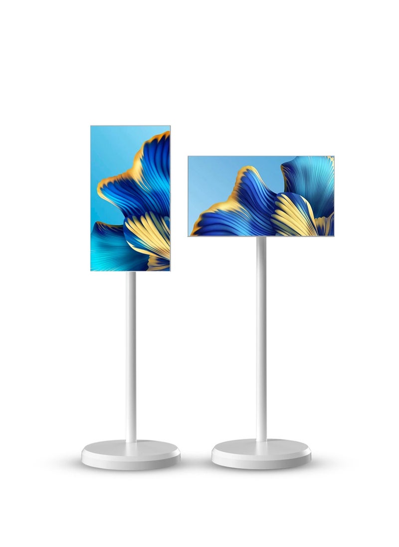 تاك تيك  - شاشة متنقلة اندرويد لمس ذكية مع ستاند مدمج 21.5 بوصة - أبيض Taktik Floor Standing Smart Screen - Image 1