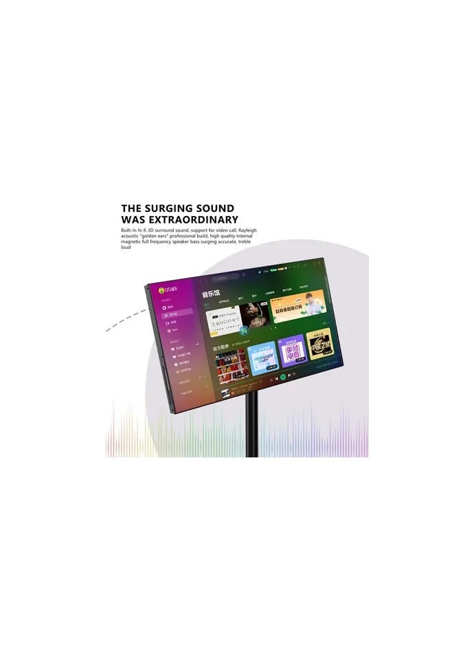 تاك تيك  - شاشة متنقلة اندرويد لمس ذكية مع ستاند مدمج 21.5 بوصة - أبيض Taktik Floor Standing Smart Screen - Image 1