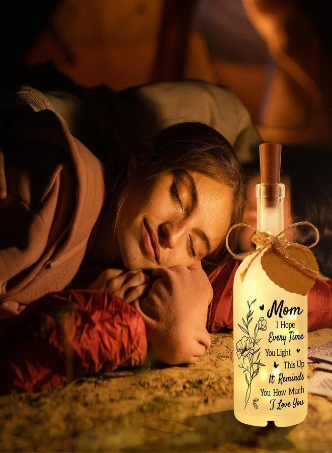 Buioata Mothers Day Jar Gifts for Mom, Mom Birthday Gifts from Daughter Son, Unique Moms Gift for Birthday Valentines Mothers Day Ideas, Best Mommy Ever LED Light Bottle Gift with Floral Design - Image 4