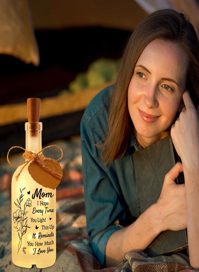 Buioata Mothers Day Jar Gifts for Mom, Mom Birthday Gifts from Daughter Son, Unique Moms Gift for Birthday Valentines Mothers Day Ideas, Best Mommy Ever LED Light Bottle Gift with Floral Design - Image 5