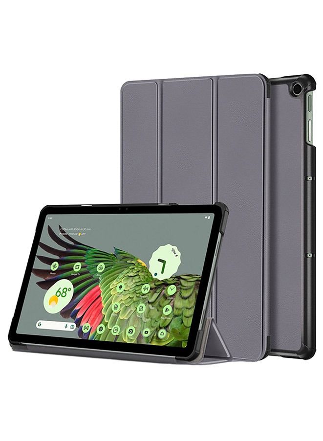 for Google Pixel Tablet 2023 11" Slim PU Leather Stand Cover For Google Pixel Tablet Cover (grey) - Image 1